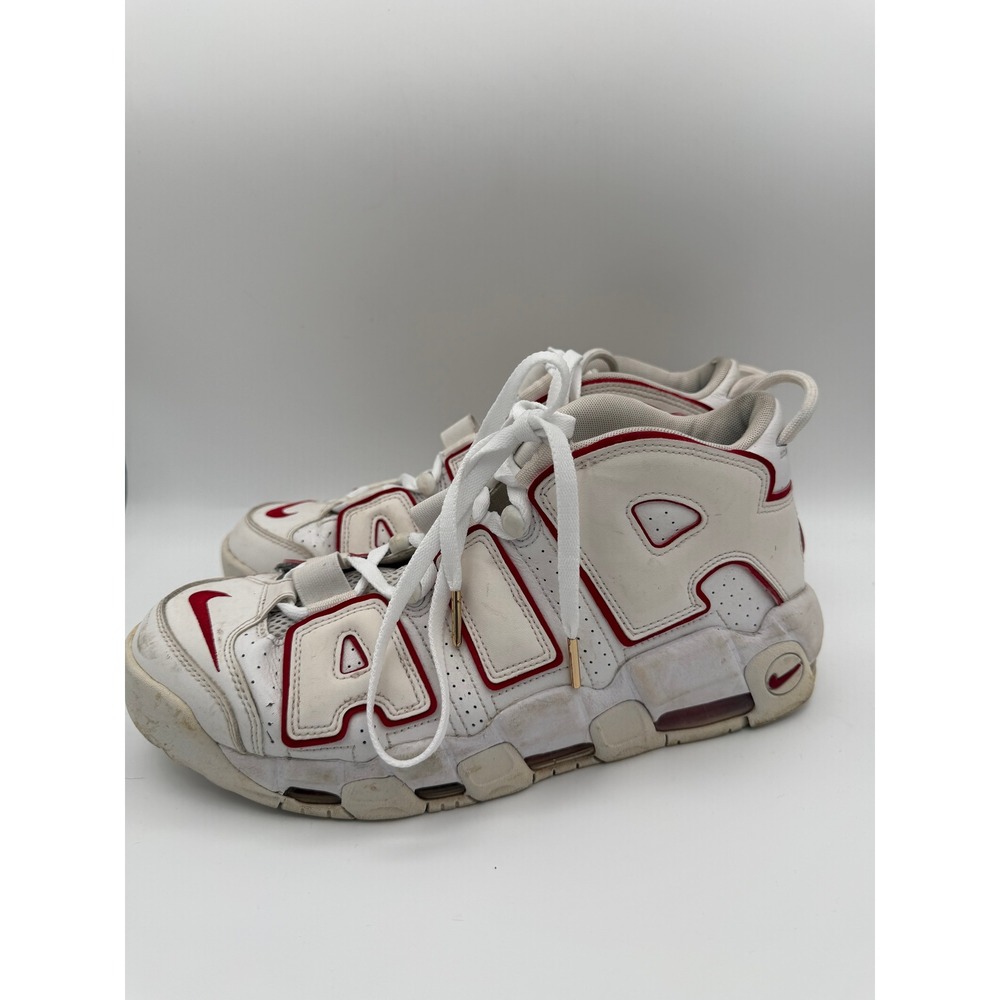 Size 12 - Nike Air More Uptempo White Varsity Red Outline 921948-102 - Picture 2 of 8